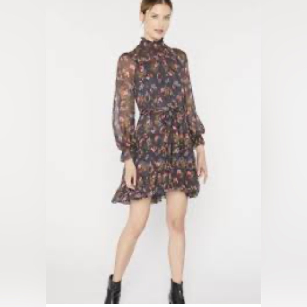 Cinq a Sept Floral Long Sleeve Minj Dress